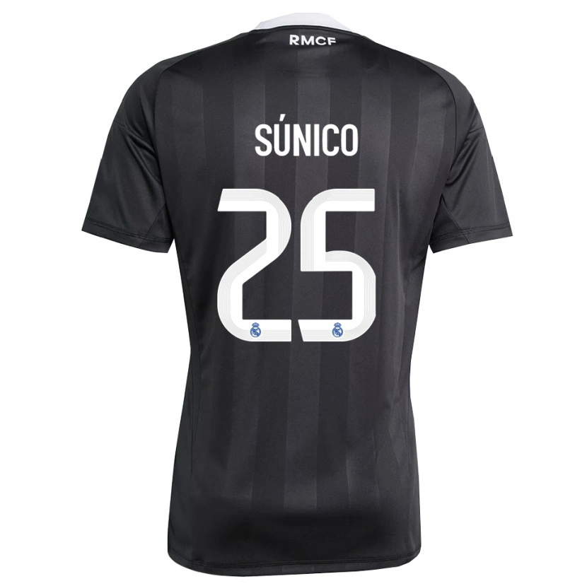 Danxen Criança Guille Súnico #25 Preto Branco Camisola Guarda-Redes 2025/26 Camisa