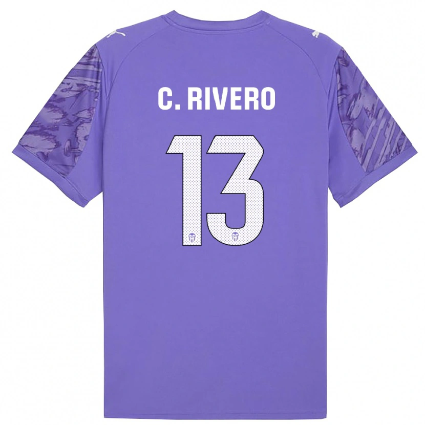 Danxen Criança Cristian Rivero #13 Lilás Branco Camisola Guarda-Redes 2025/26 Camisa
