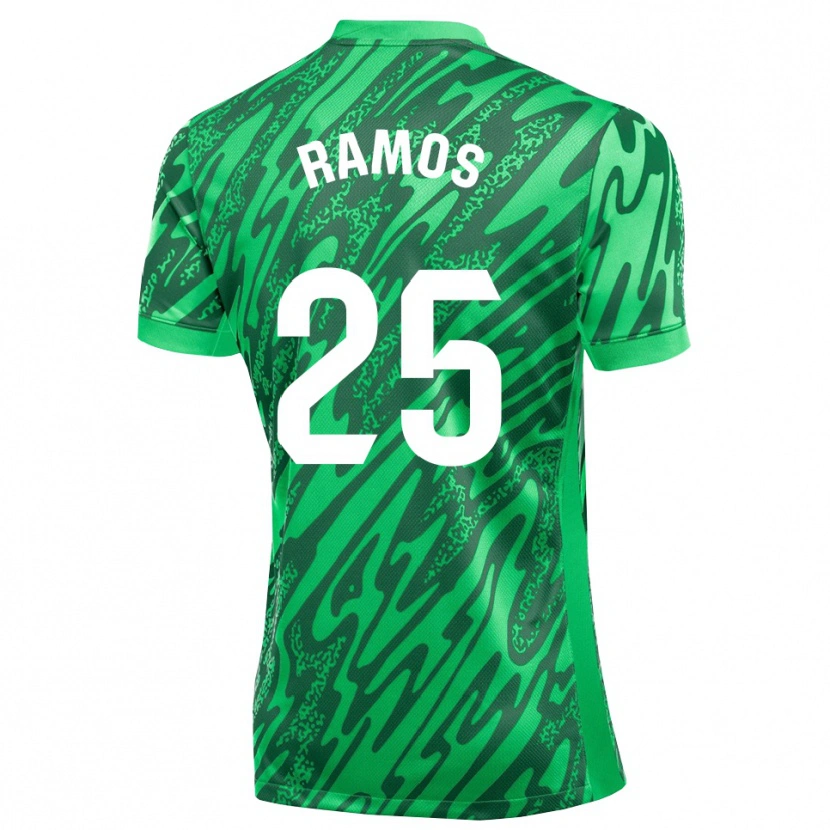 Danxen Criança Alejandro Ramos #25 Verde Escuro Branco Camisola Guarda-Redes 2025/26 Camisa