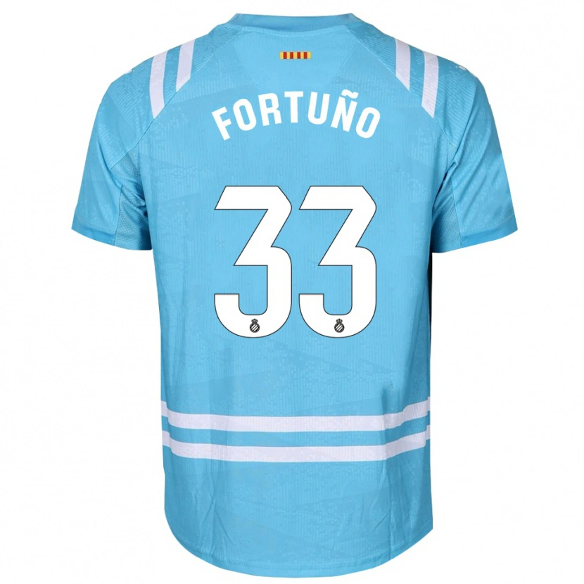 Danxen Criança Ángel Fortuño #33 Azul Claro Branco Camisola Guarda-Redes 2025/26 Camisa