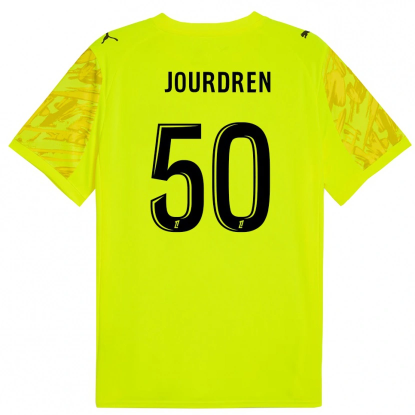Danxen Criança Ilan Jourdren #50 Verde Fluorescente Preto Camisola Guarda-Redes 2025/26 Camisa