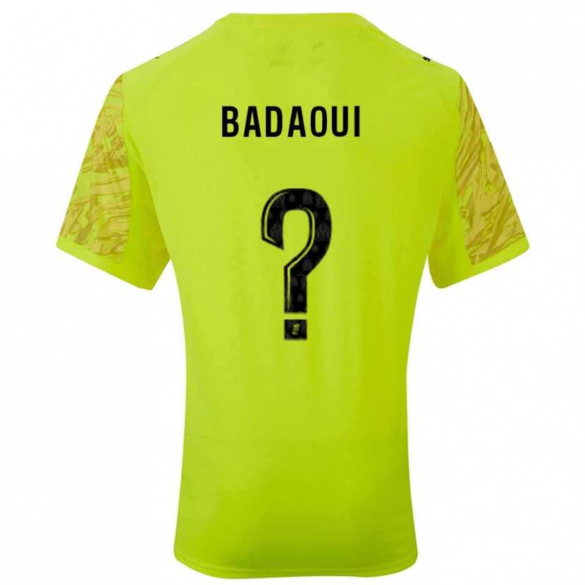 Danxen Criança Yassine Badaoui #0 Verde Fluorescente Preto Camisola Guarda-Redes 2025/26 Camisa