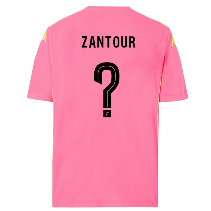 Danxen Criança Ishaq Zantour #0 Rosa Choque Preto Camisola Guarda-Redes 2025/26 Camisa