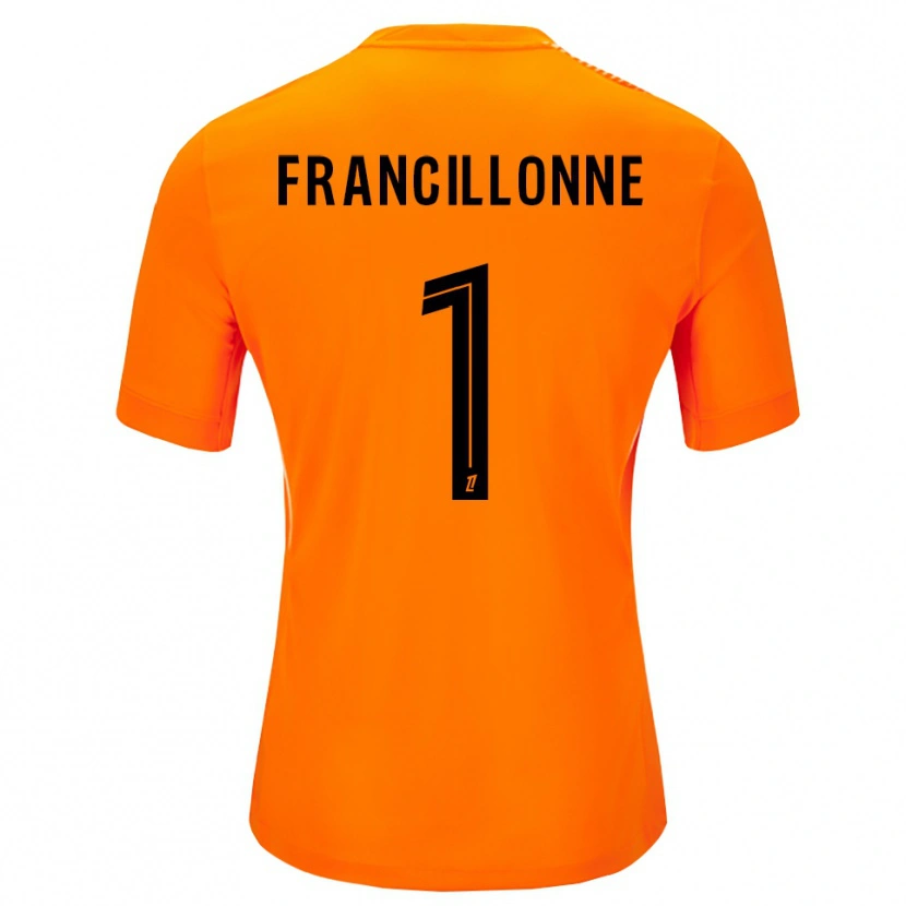 Danxen Criança Bryan Francillonne #1 Laranja Preto Camisola Guarda-Redes 2025/26 Camisa