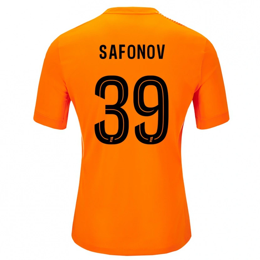 Danxen Criança Matvey Safonov #39 Laranja Preto Camisola Guarda-Redes 2025/26 Camisa
