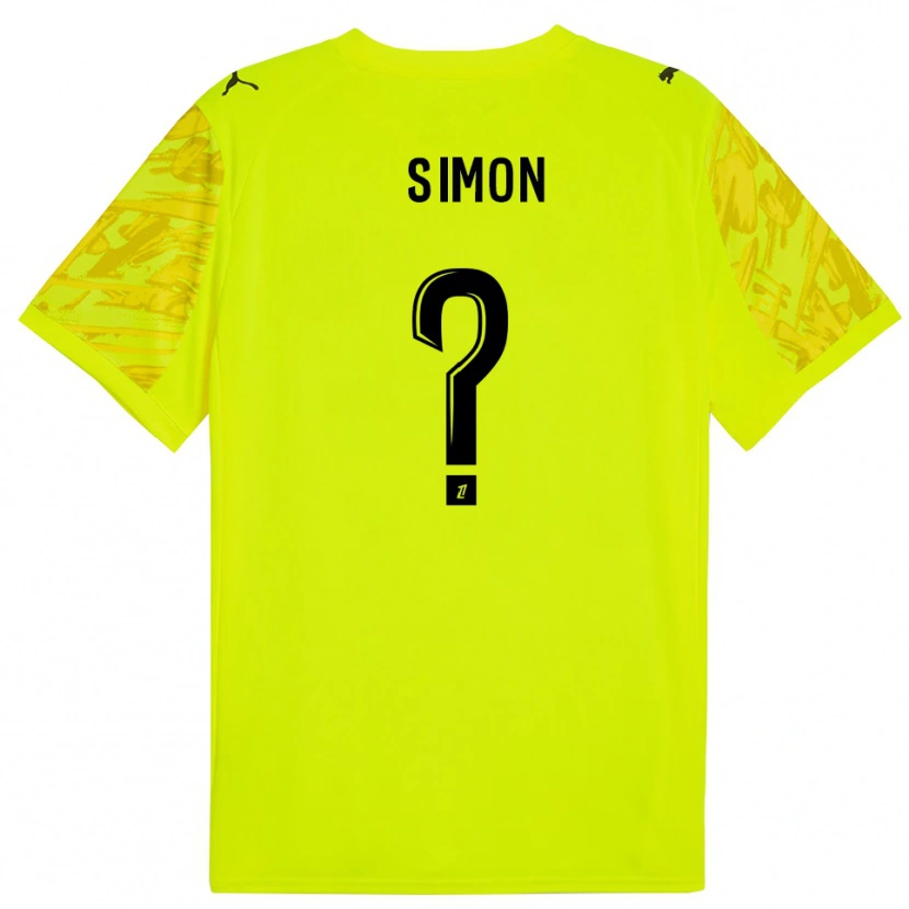 Danxen Criança Jules Simon #0 Verde Fluorescente Amarelo Camisola Guarda-Redes 2025/26 Camisa