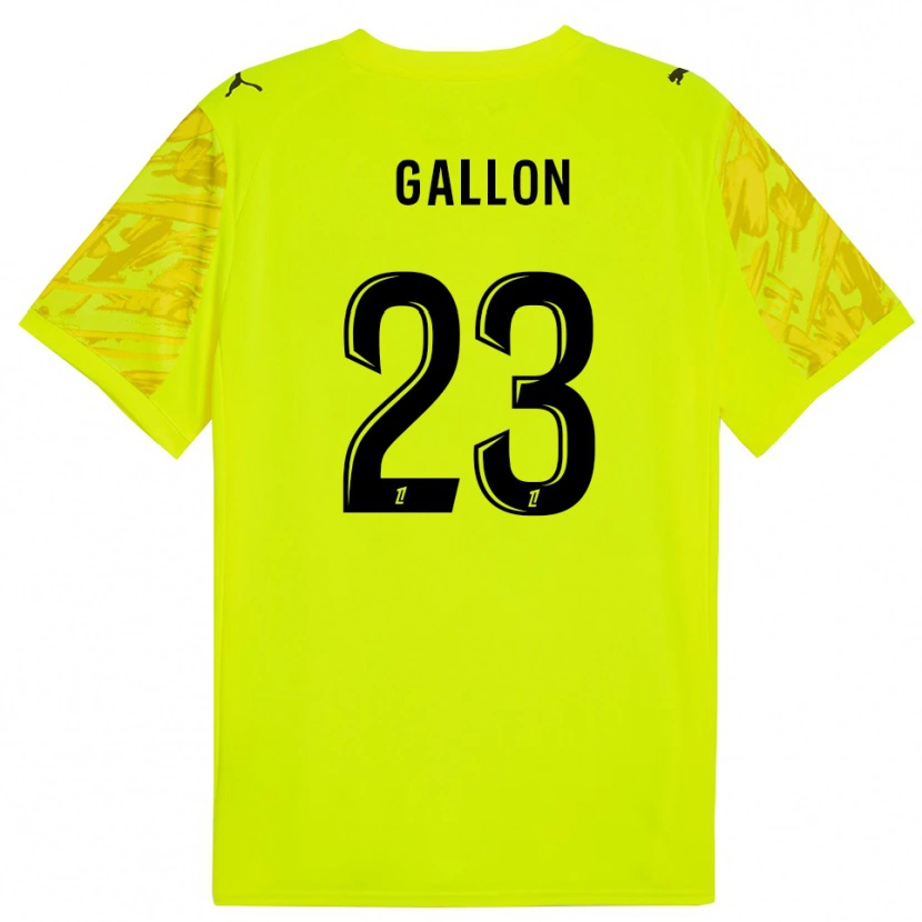 Danxen Criança Gauthier Gallon #23 Verde Fluorescente Amarelo Camisola Guarda-Redes 2025/26 Camisa