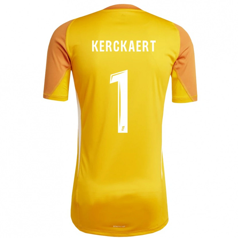 Danxen Criança Gabriel Kerckaert #1 Laranja Branco Camisola Guarda-Redes 2025/26 Camisa