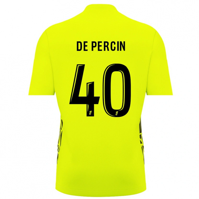 Danxen Criança Théo De Percin #40 Verde Fluorescente Camisola Guarda-Redes 2025/26 Camisa