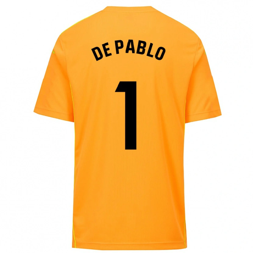 Danxen Criança Álvaro de Pablo #1 Laranja Preto Camisola Guarda-Redes 2025/26 Camisa