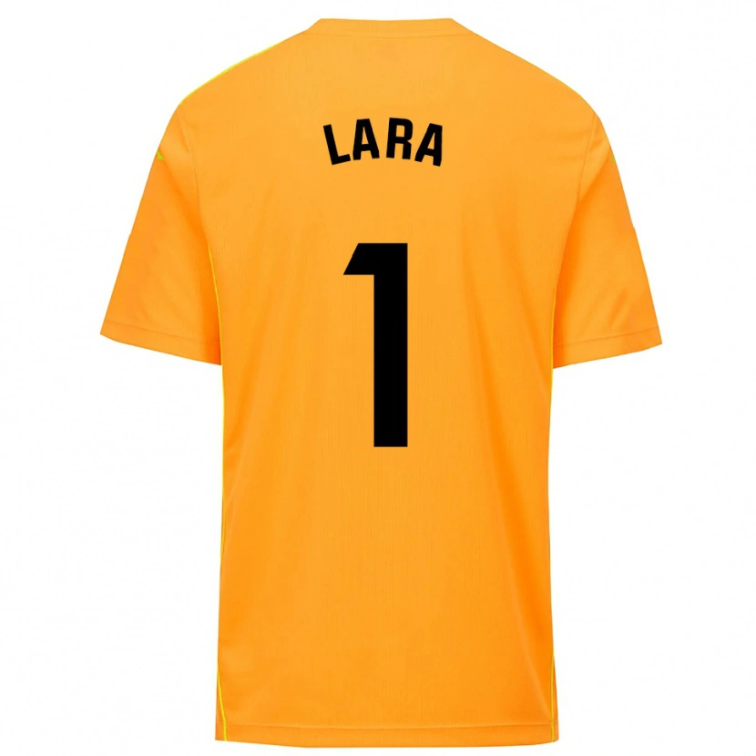 Danxen Criança Lara Lara De Las Heras Coello #1 Laranja Preto Camisola Guarda-Redes 2025/26 Camisa
