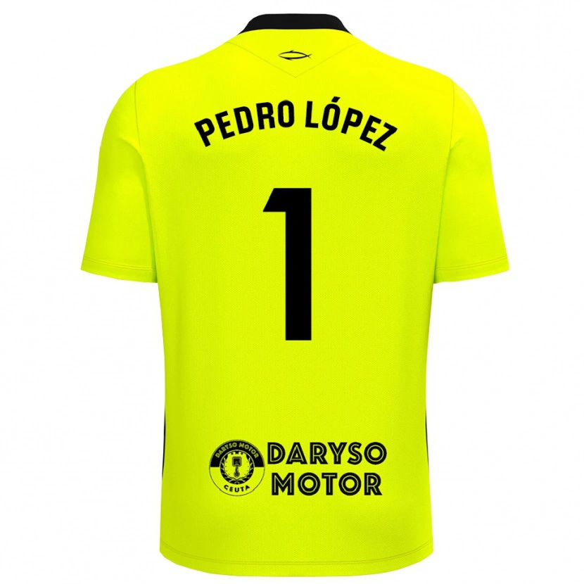 Danxen Criança Pedro López #1 Verde Amarelo Preto Camisola Guarda-Redes 2025/26 Camisa