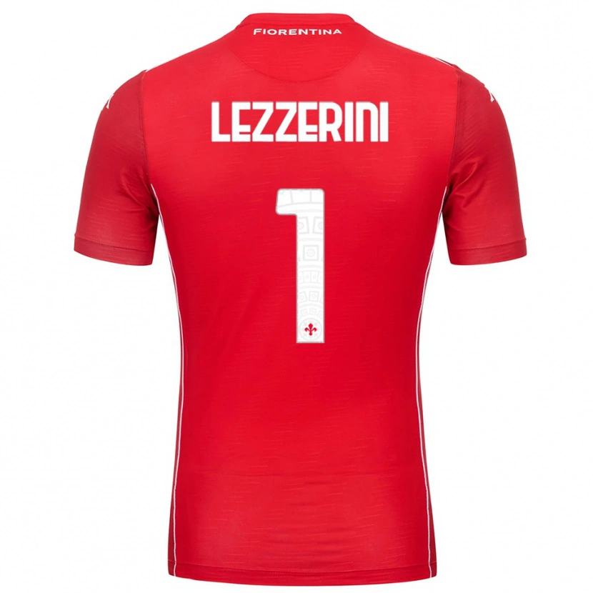 Danxen Criança Luca Lezzerini #1 Branco Vermelho Camisola Guarda-Redes 2025/26 Camisa