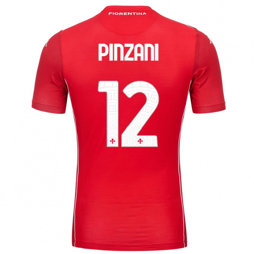 Danxen Criança Lorenzo Pinzani #12 Branco Vermelho Camisola Guarda-Redes 2025/26 Camisa