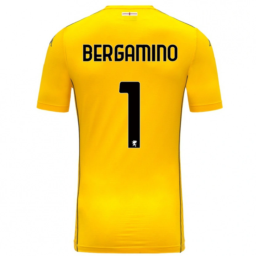 Danxen Criança Giovanni Bergamino #1 Amarelo Escuro Preto Camisola Guarda-Redes 2025/26 Camisa