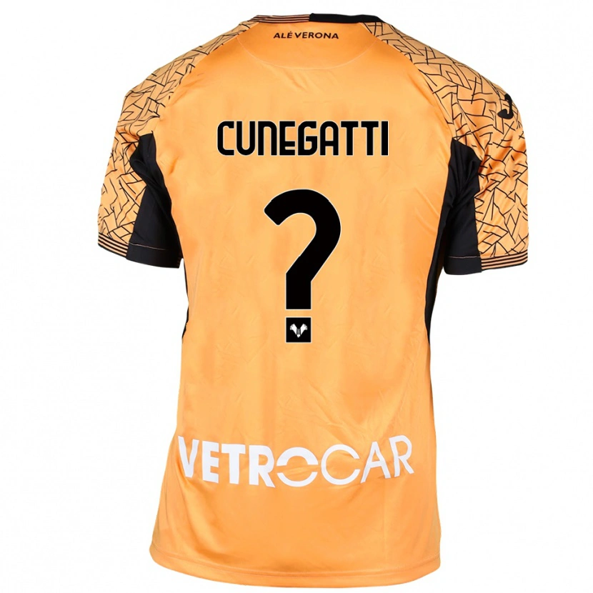 Danxen Criança Andrea Cunegatti #0 Preto Laranja Branco Camisola Guarda-Redes 2025/26 Camisa