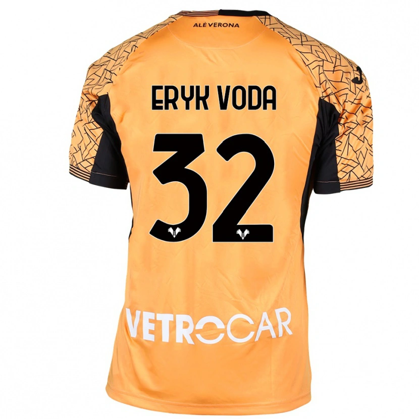 Danxen Criança Eryk Vodă #32 Preto Laranja Branco Camisola Guarda-Redes 2025/26 Camisa
