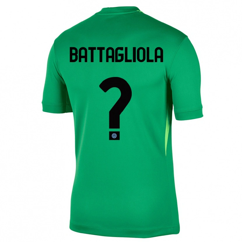 Danxen Criança Lorenzo Battagliola #0 Verde Claro Preto Camisola Guarda-Redes 2025/26 Camisa