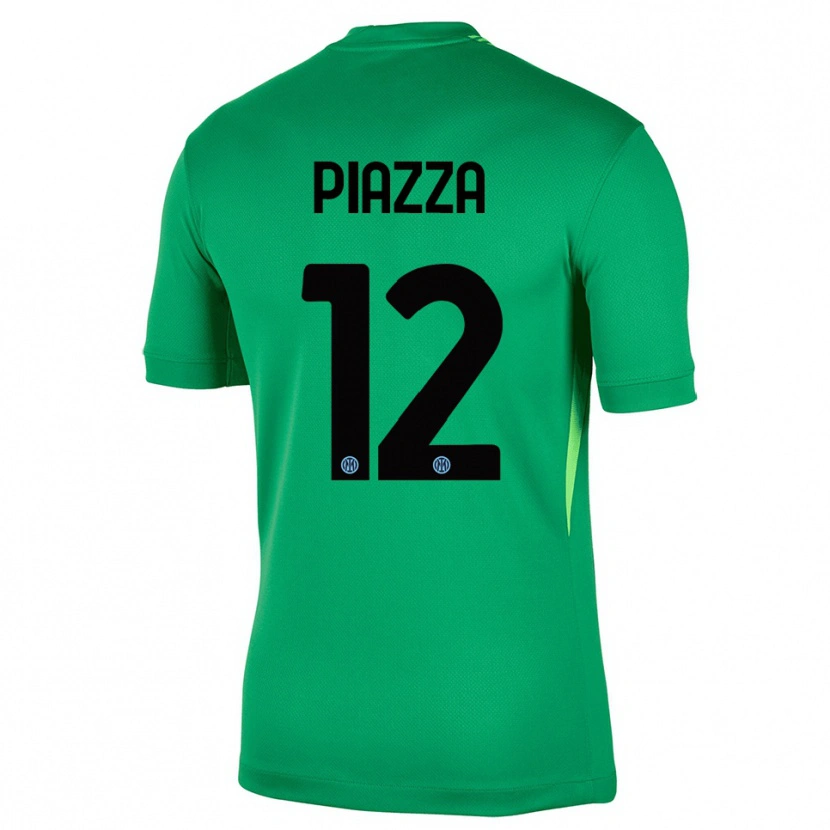 Danxen Criança Alessia Piazza #12 Verde Claro Preto Camisola Guarda-Redes 2025/26 Camisa