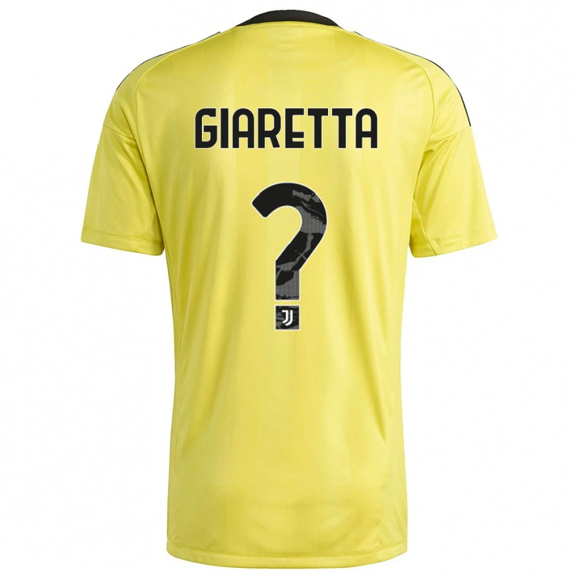 Danxen Criança Emanuele Giaretta #0 Branco Amarelo Camisola Guarda-Redes 2025/26 Camisa