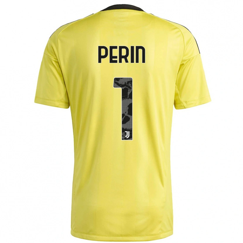 Danxen Criança Mattia Perin #1 Branco Amarelo Camisola Guarda-Redes 2025/26 Camisa