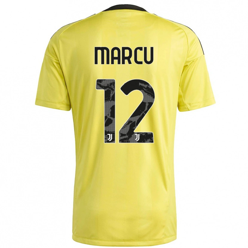 Danxen Criança Alessio Marcu #12 Branco Amarelo Camisola Guarda-Redes 2025/26 Camisa