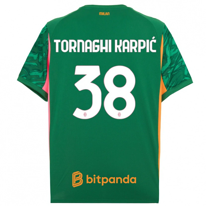 Danxen Criança Lavinia Tornaghi Karpić #38 Rosa Laranja Verde Camisola Guarda-Redes 2025/26 Camisa