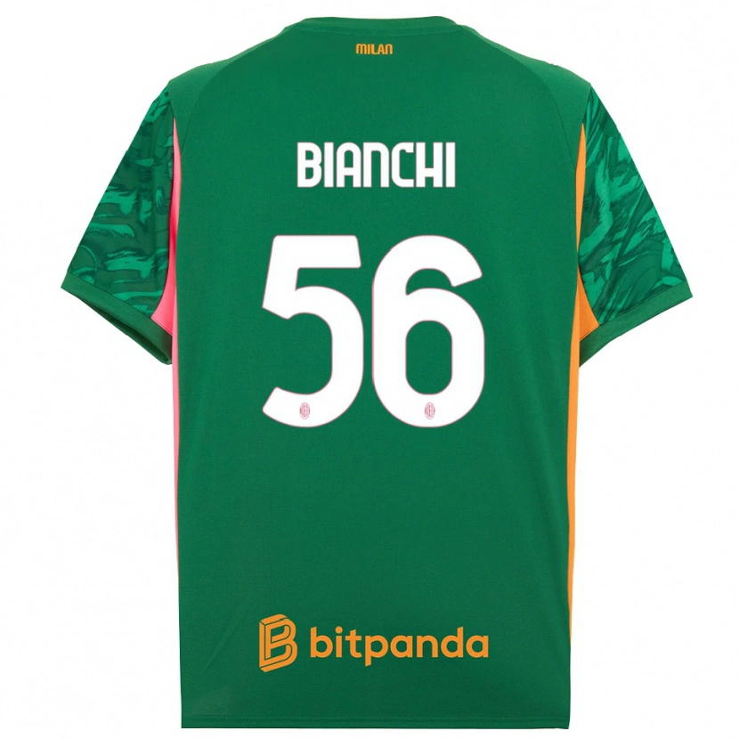 Danxen Criança Alessandro Bianchi #56 Rosa Laranja Verde Camisola Guarda-Redes 2025/26 Camisa