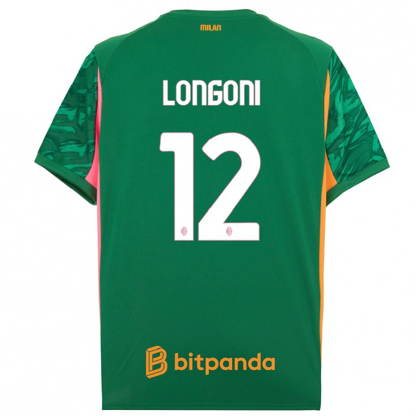 Danxen Criança Alessandro Longoni #12 Rosa Laranja Verde Camisola Guarda-Redes 2025/26 Camisa