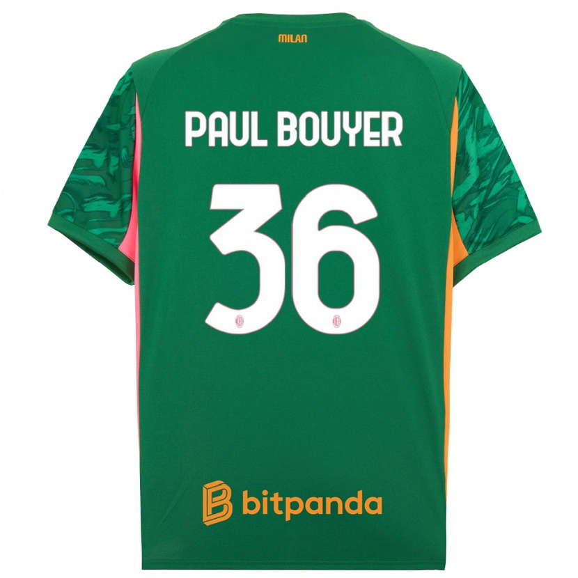 Danxen Criança Léo Paul Bouyer #36 Rosa Laranja Verde Camisola Guarda-Redes 2025/26 Camisa