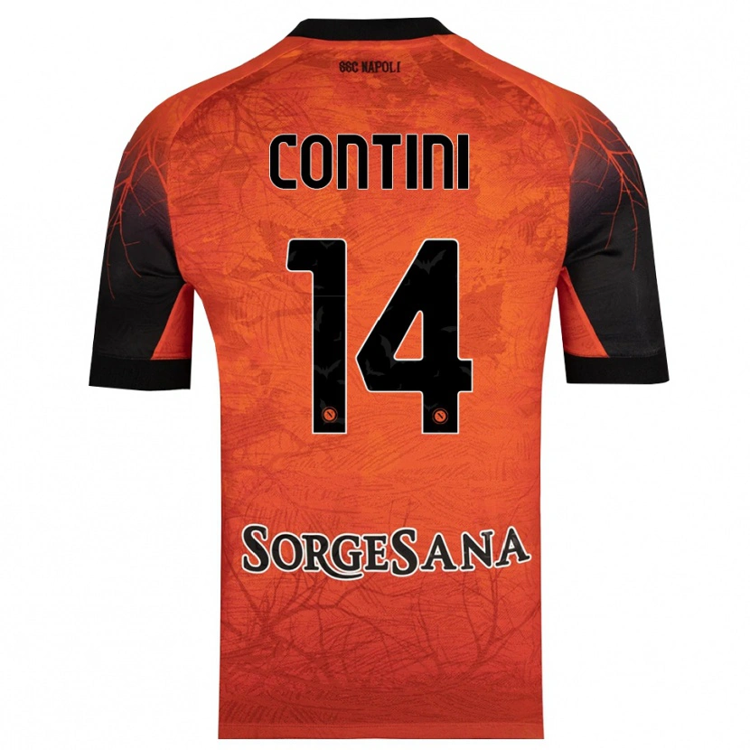 Danxen Criança Nikita Contini #14 Preto Vermelho Laranja Camisola Guarda-Redes 2025/26 Camisa