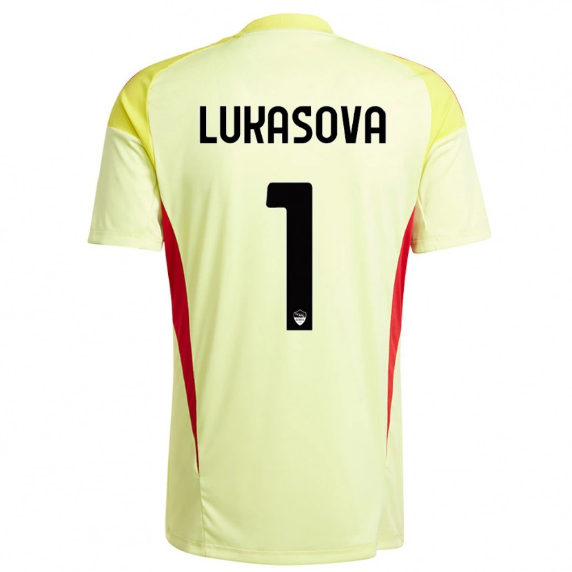 Danxen Criança Olivie Lukášová #1 Laranja Amarelo Claro Camisola Guarda-Redes 2025/26 Camisa