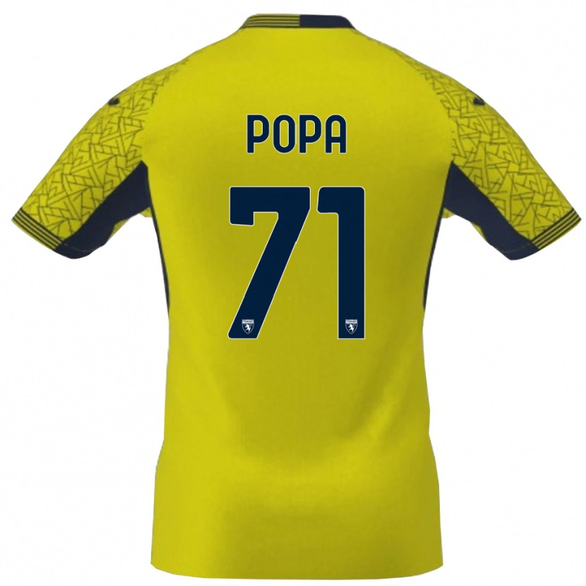 Danxen Criança Mihai Popa #71 Preto Amarelo Camisola Guarda-Redes 2025/26 Camisa