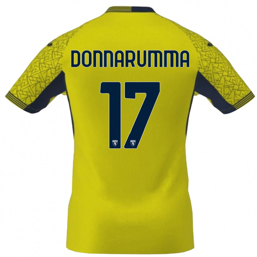 Danxen Criança Antonio Donnarumma #17 Preto Amarelo Camisola Guarda-Redes 2025/26 Camisa