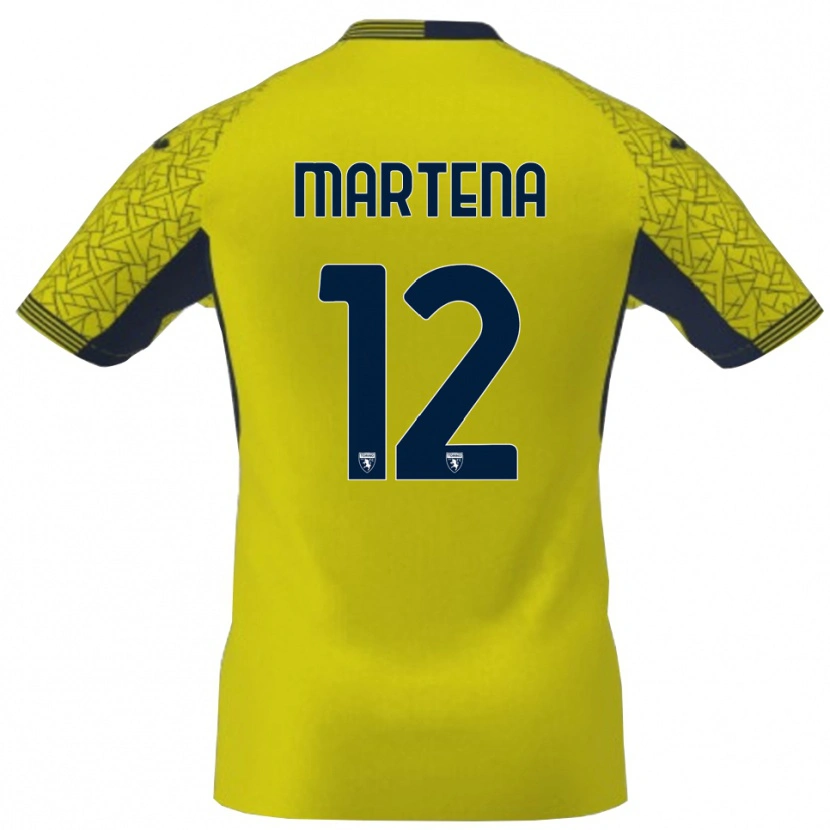 Danxen Criança Gabriele Martena #12 Preto Amarelo Camisola Guarda-Redes 2025/26 Camisa