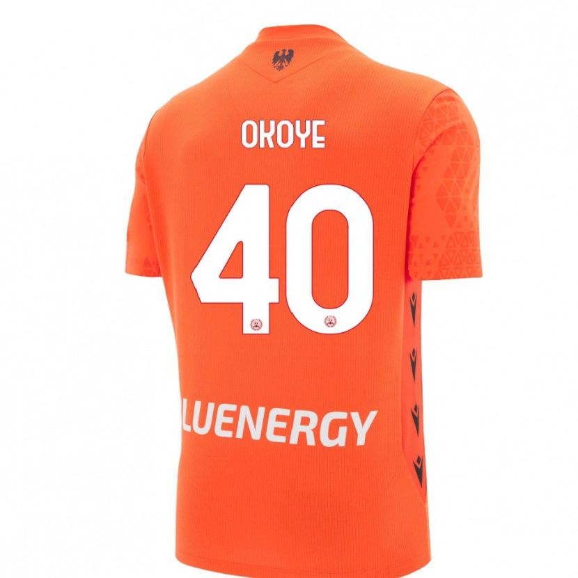Danxen Criança Maduka Okoye #40 Preto Vermelho Laranja Camisola Guarda-Redes 2025/26 Camisa