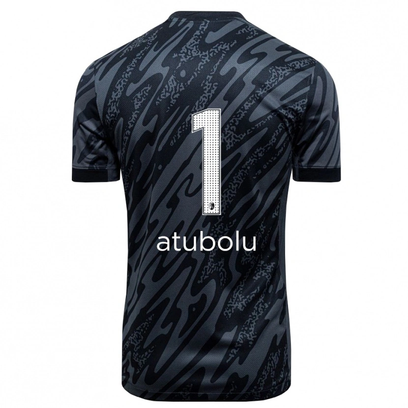 Danxen Criança Noah Atubolu #1 Branco Preto Camisola Guarda-Redes 2025/26 Camisa