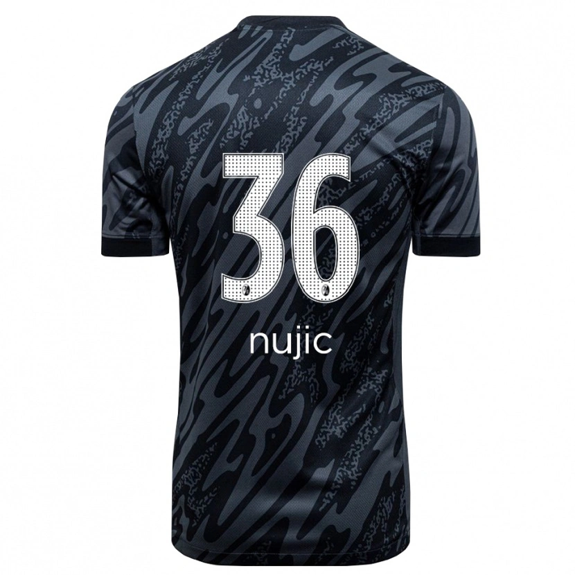 Danxen Criança Luka Nujic #36 Branco Preto Camisola Guarda-Redes 2025/26 Camisa