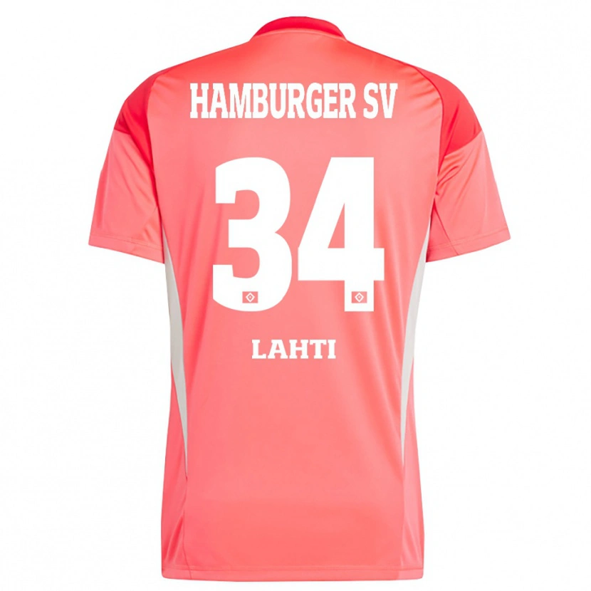 Danxen Criança Elias Lahti #34 Laranja Vermelho Camisola Guarda-Redes 2025/26 Camisa