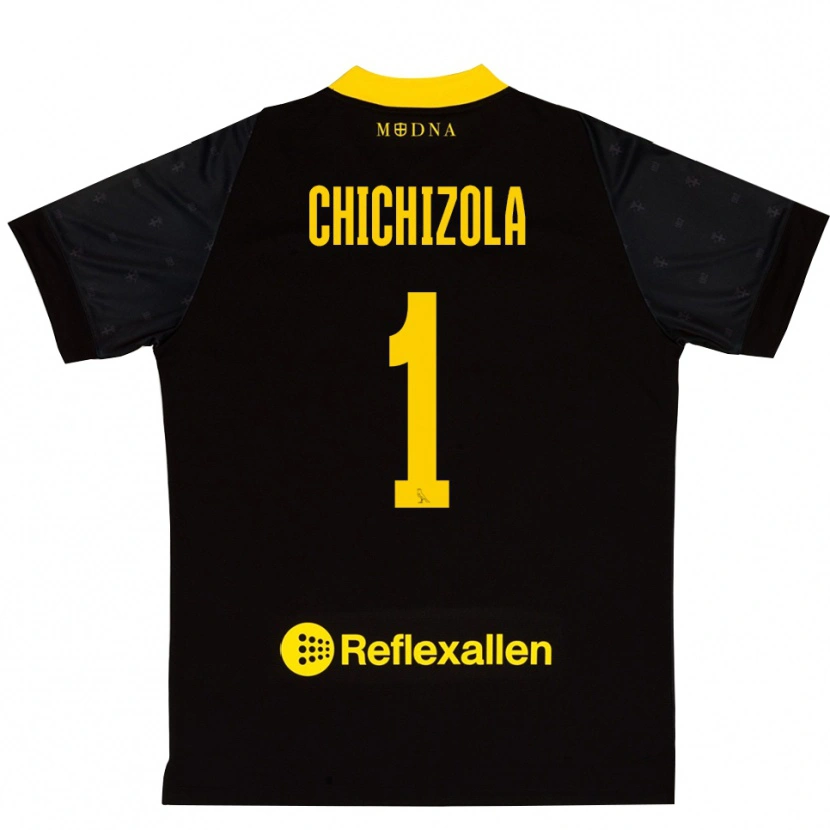 Danxen Criança Leandro Chichizola #1 Preto Amarelo Camisola Guarda-Redes 2025/26 Camisa