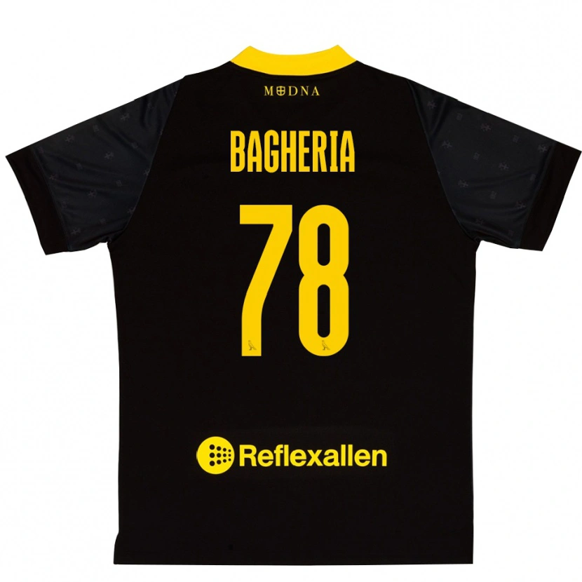 Danxen Criança Fabrizio Bagheria #78 Preto Amarelo Camisola Guarda-Redes 2025/26 Camisa
