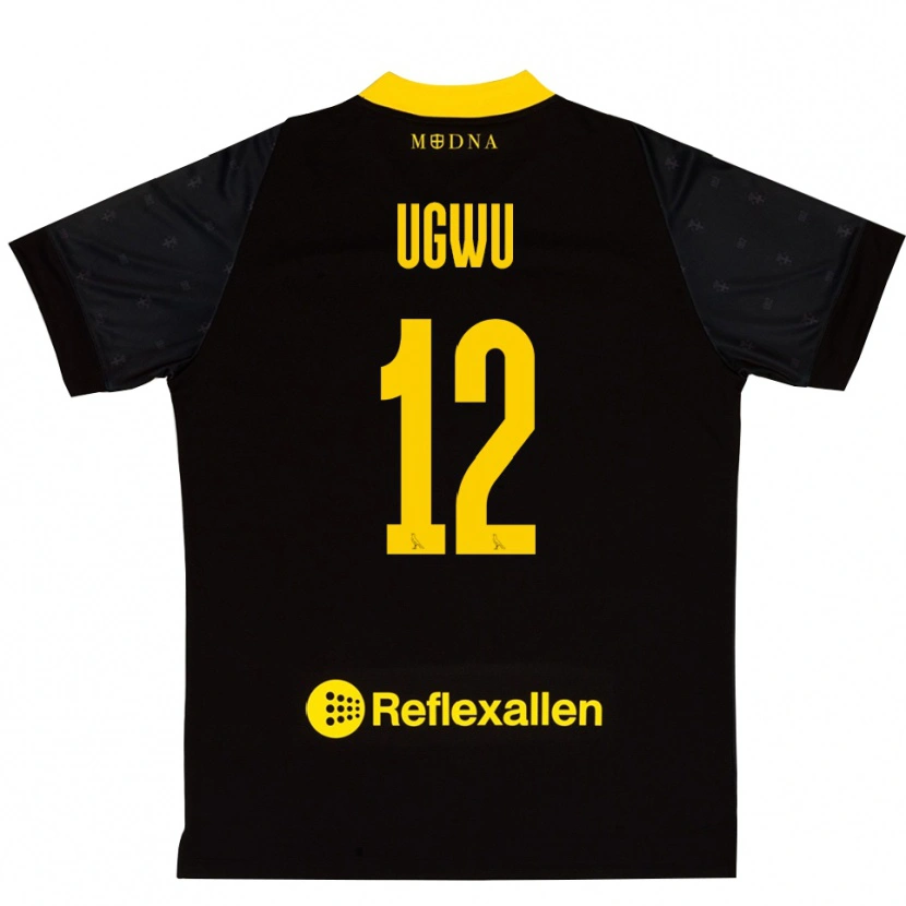Danxen Criança Ferdinand Ugwu #12 Preto Amarelo Camisola Guarda-Redes 2025/26 Camisa