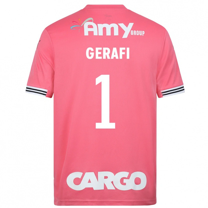 Danxen Criança Yoav Gerafi #1 Branco Rosa Camisola Guarda-Redes 2025/26 Camisa