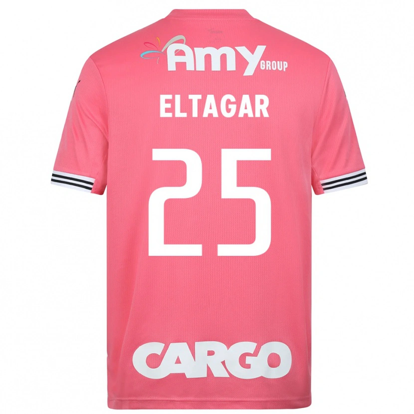 Danxen Criança Barak Eltagar #25 Branco Rosa Camisola Guarda-Redes 2025/26 Camisa