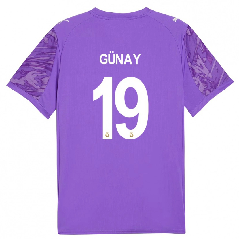 Danxen Criança Günay Güvenç #19 Branco Roxo Camisola Guarda-Redes 2025/26 Camisa