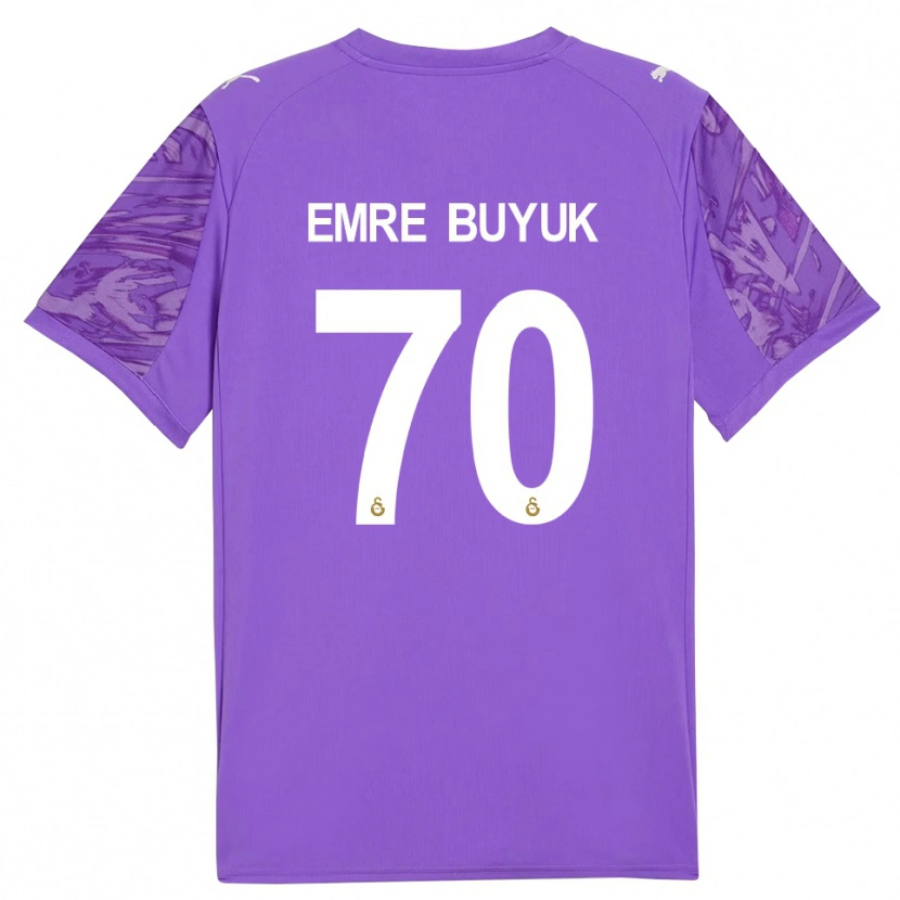 Danxen Criança Enes Emre Büyük #70 Branco Roxo Camisola Guarda-Redes 2025/26 Camisa