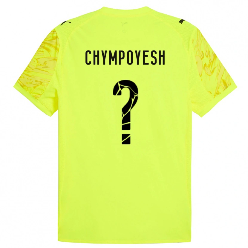 Danxen Criança Vladyslav Chympoyesh #0 Verde Amarelo Camisola Guarda-Redes 2025/26 Camisa
