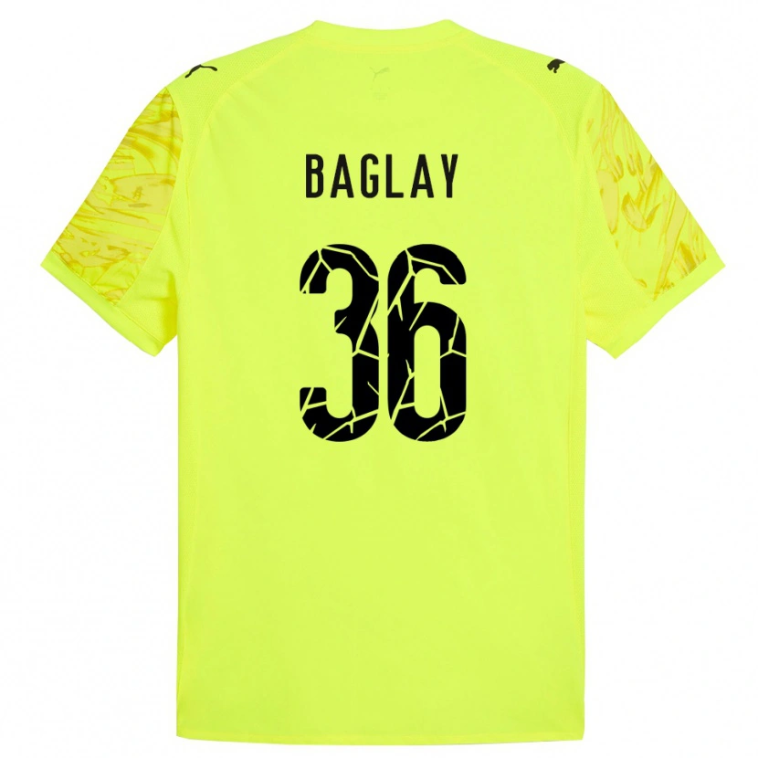 Danxen Criança Rostyslav Baglay #36 Verde Amarelo Camisola Guarda-Redes 2025/26 Camisa