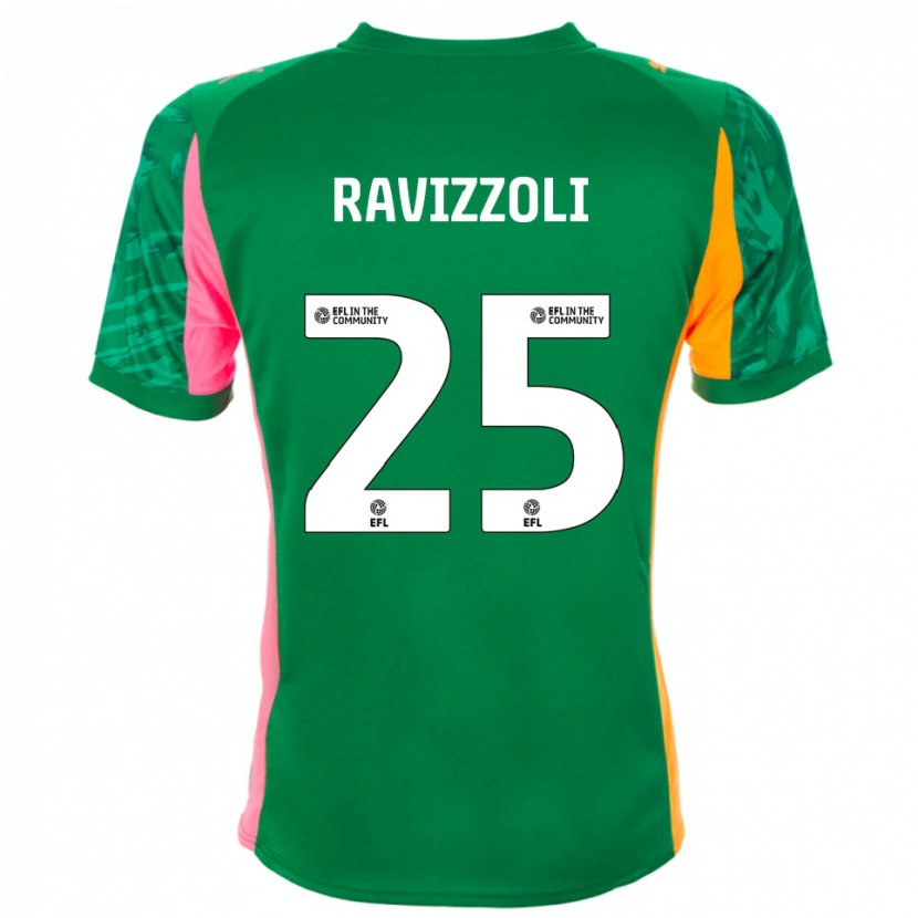 Danxen Homem Franco Ravizzoli #25 Laranja Verde Camisola Guarda-Redes 2025/26 Camisa