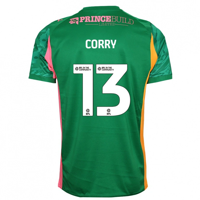 Danxen Homem Neive Corry #13 Verde Rosa Camisola Guarda-Redes 2025/26 Camisa